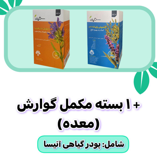 پکیج معجزهگر درمان درد معده و نفخ – دوره ۲۰ روزه (۴ محصول کاملاً گیاهی)
