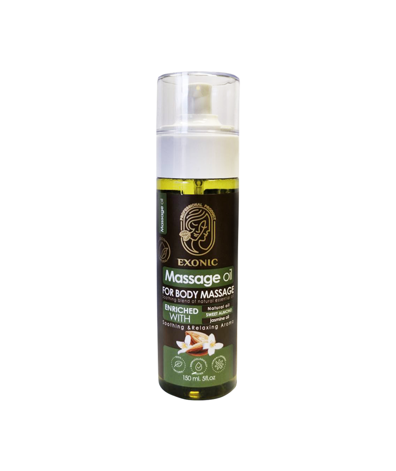 روغن ماساژ بدن اکسونیک حاوی روغن بادام شیرین و روغن یاس 150 میل